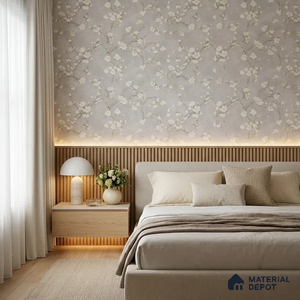 OR05-1 | 5 Meter x 42 Inch PVC Florals Look Wallpaper - 57 Sq. Ft. | Minimum 15% wastage during installation