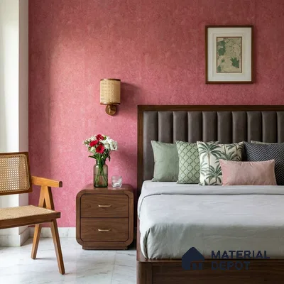 Z1003-10 | Pink Crumpled Paper PVC Textured Wallpaper - 10 Meter x 21 Inch, 57 Sq. Ft. (Min. 15% Wastage)