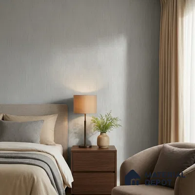 Z1002-3 | Grey Vertical Strie PVC Textured Wallpaper - 10 Meter x 21 Inch, 57 Sq. Ft. (Min. 15% Wastage)