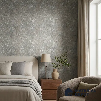 Z1007-6 | Grey Oxidised Speckle PVC Textured Wallpaper - 10 Meter x 21 Inch, 57 Sq. Ft. (Min. 15% Wastage)