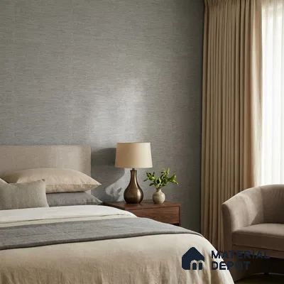 Z1010-7 | Grey Brushed Metal PVC Textured Wallpaper - 10 Meter x 21 Inch, 57 Sq. Ft. (Min. 15% Wastage)