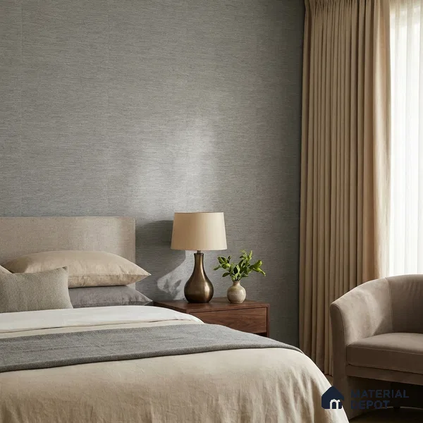 Z1010-7 | Grey Brushed Metal PVC Textured Wallpaper - 10 Meter x 21 Inch, 57 Sq. Ft. (Min. 15% Wastage)