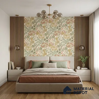 A76602 | 10 Meter x 21 Inches Florals Look Wallpaper - 57.37 Sq. Ft. | Minimum 15% wastage during installation