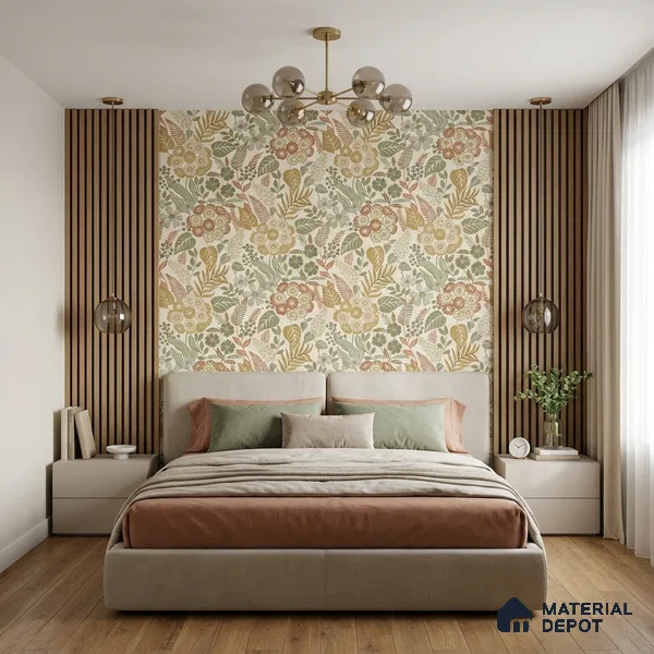 A76602 | 10 Meter x 21 Inches Florals Look Wallpaper - 57.37 Sq. Ft. | Minimum 15% wastage during installation