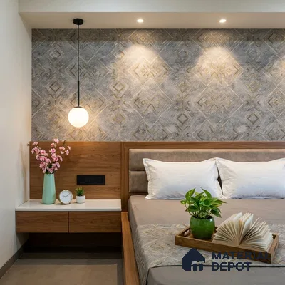 WP1334 | Grey & Gold Diamond Trellis Patterned Wallpaper - 9.5 Meter x 21 Inches, 55 Sq. Ft. (Min. 15% Wastage)