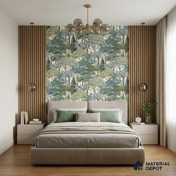A76302 | 10 Meter x 21 Inches Nature Look Wallpaper - 57.37 Sq. Ft. | Minimum 15% wastage during installation