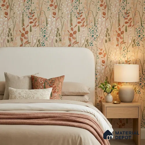 A76201 | 10 Meter x 21 Inches Florals Look Wallpaper - 57.37 Sq. Ft. | Minimum 15% wastage during installation