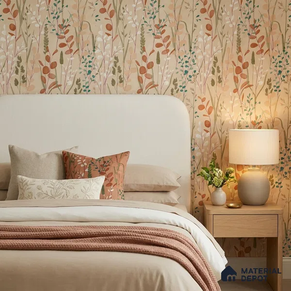 A76201 | 10 Meter x 21 Inches Florals Look Wallpaper - 57.37 Sq. Ft. | Minimum 15% wastage during installation
