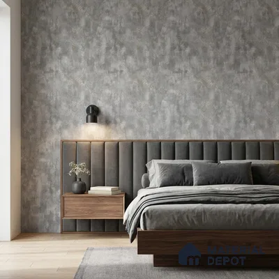 WP1323 | Grey Mottled Herringbone Textured Wallpaper - 9.5 Meter x 21 Inches, 55 Sq. Ft. (Min. 15% Wastage)