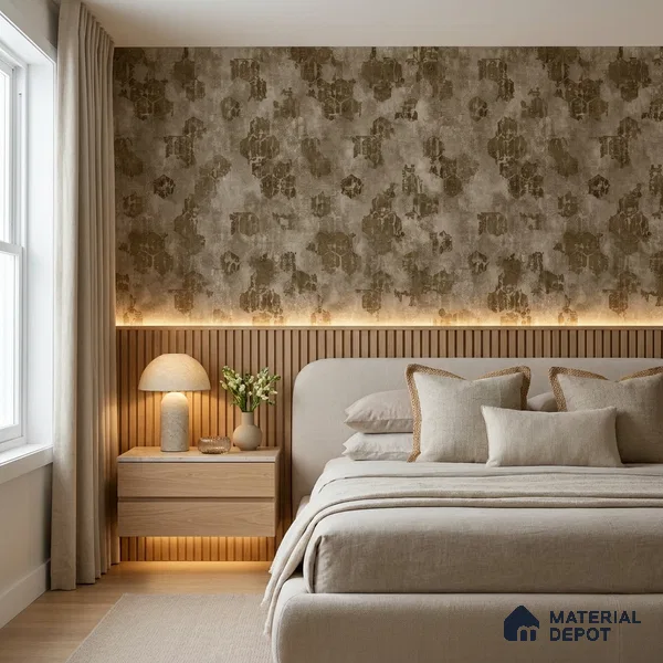 WP1360 | Olive Brown Hexagon Trellis Patterned Wallpaper - 9.5 Meter x 21 Inches, 55 Sq. Ft. (Min. 15% Wastage)