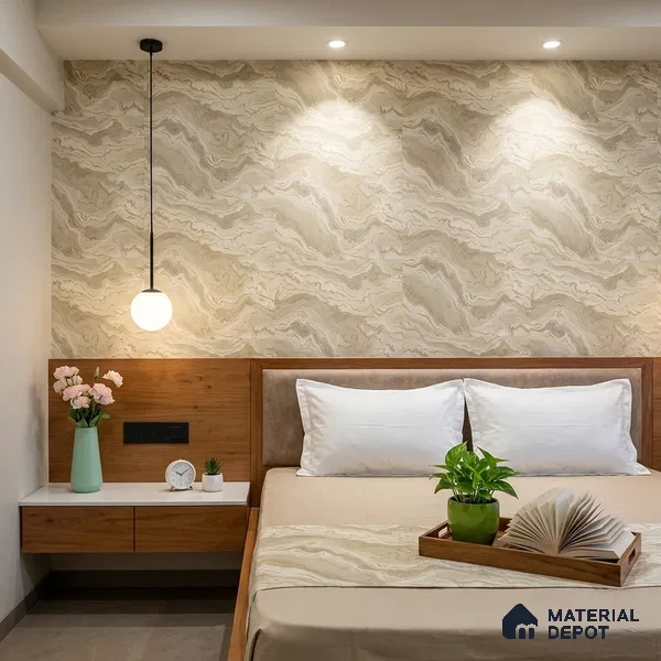 WP1308 | 9.5 Meter x 21 Inches Patterned Look Wallpaper - 55 Sq. Ft.  | Minimum 15% wastage during installation