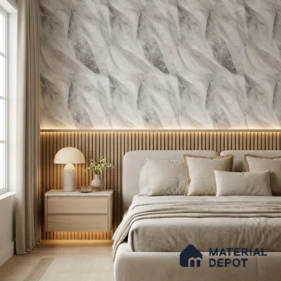 WP1302 | 9.5 Meter x 21 Inches Marble Look Wallpaper - 55 Sq. Ft.  | Minimum 10% wastage during installation