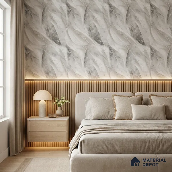 WP1302 | 9.5 Meter x 21 Inches Marble Look Wallpaper - 55 Sq. Ft.  | Minimum 10% wastage during installation