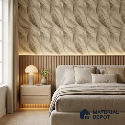 WP1305 | 9.5 Meter x 21 Inches Marble Look Wallpaper - 55 Sq. Ft.  | Minimum 10% wastage during installation