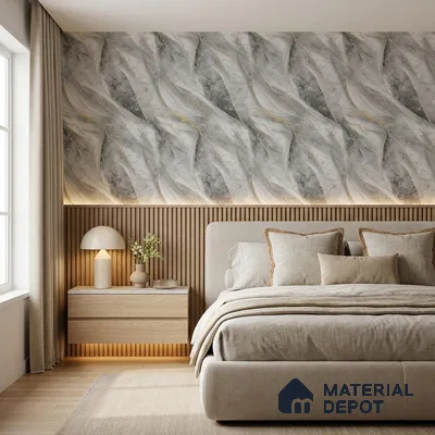 WP1301 | 9.5 Meter x 21 Inches Marble Look Wallpaper - 55 Sq. Ft.  | Minimum 10% wastage during installation