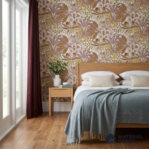 A69001 | 10 Meter x 21 Inches Florals Look Wallpaper - 57.37 Sq. Ft. | Minimum 15% wastage during installation