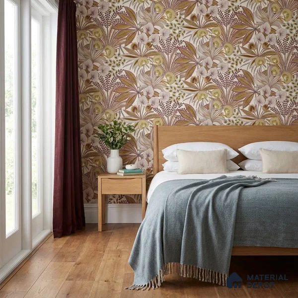 A69001 | 10 Meter x 21 Inches Florals Look Wallpaper - 57.37 Sq. Ft. | Minimum 15% wastage during installation