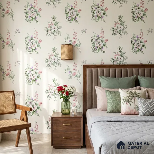 81403-2 | 5 Meter x 42 Inch Florals Look Wallpaper - 57 Sq. Ft.