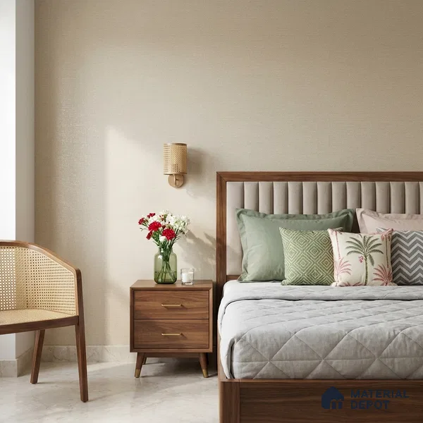81401-4 | 5 Meter x 42 Inch Fabric Look Wallpaper - 57 Sq. Ft.