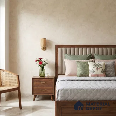 81414-3 | Warm Beige Brushed Texture Patterned Wallpaper - 5 Meter x 42 Inch, 57 Sq. Ft.