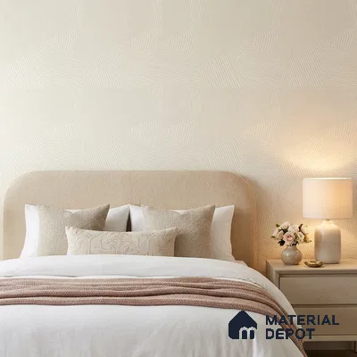 81413-1 | Cream Line Facet Texture Patterned Wallpaper - 5 Meter x 42 Inch, 57 Sq. Ft.