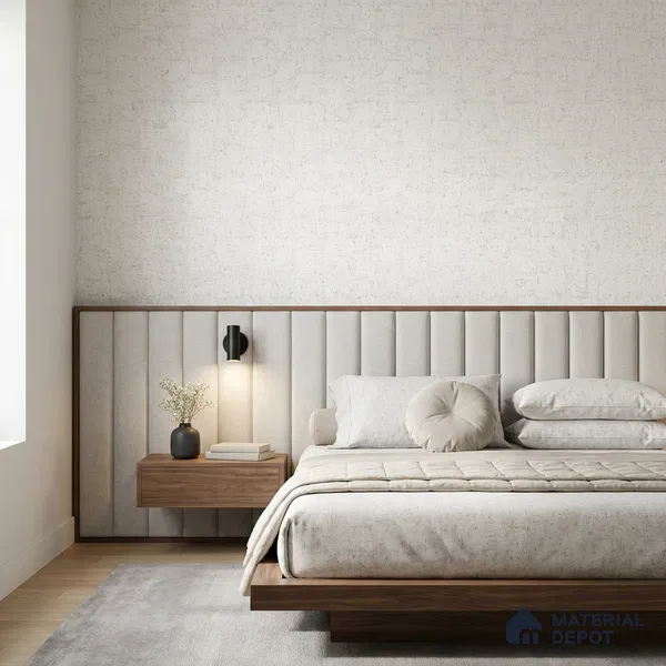 M10-1 | White Cork Fleck Textured Wallpaper - 10 Meter x 21 Inches, 57.37 Sq. Ft. (Min. 15% Wastage)