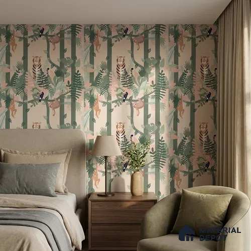 MM03 | 10 Meter x 21 Inches Animal Print Look Wallpaper - 57.37 Sq. Ft. | Minimum 15% wastage during installation