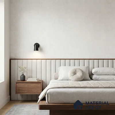 M4-2 | Off-White Leaf Herringbone Texture Patterned Wallpaper - 10 Meter x 21 Inches, 57.37 Sq. Ft. (Min. 15% Wastage)