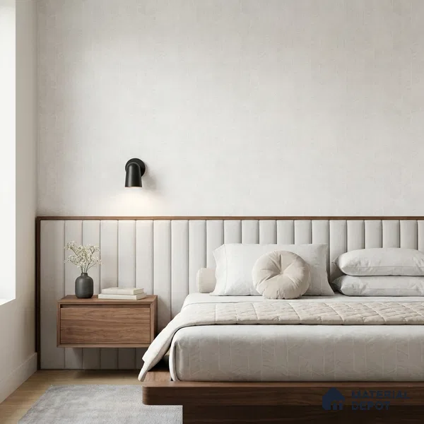 M4-2 | Off-White Leaf Herringbone Texture Patterned Wallpaper - 10 Meter x 21 Inches, 57.37 Sq. Ft. (Min. 15% Wastage)