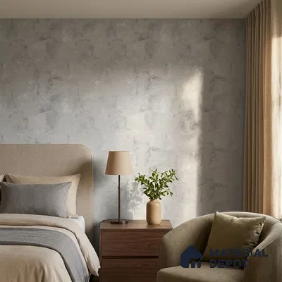 M5-3 | Silver Grey Marble Diamond Geometric Wallpaper - 10 Meter x 21 Inches, 57.37 Sq. Ft. (Min. 15% Wastage)