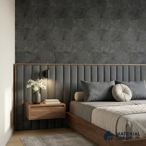 M5-1 | 10 Meter x 21 Inches Geometric Look Wallpaper - 57.37 Sq. Ft. | Minimum 15% wastage during installation