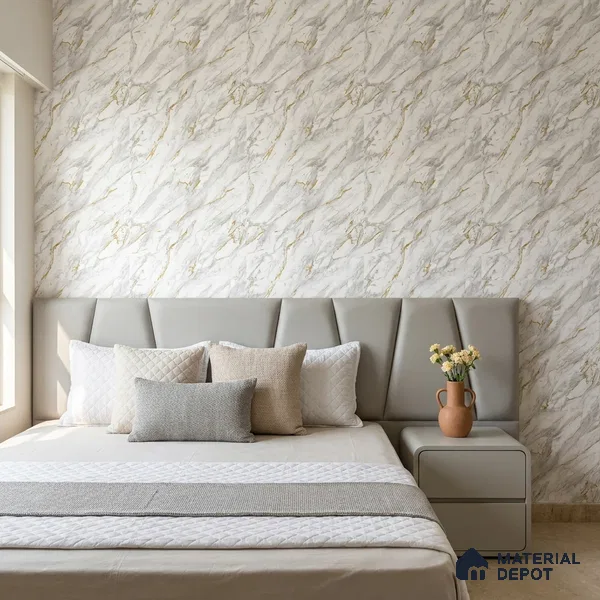 M11-2 | 10 Meter x 21 Inches Marble Look Wallpaper - 57.37 Sq. Ft. | Minimum 10% wastage during installation