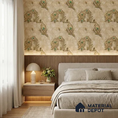 18-555-18 | 10 Meter x 21 Inches Patterned Look Wallpaper - 57.41 Sq. Ft.