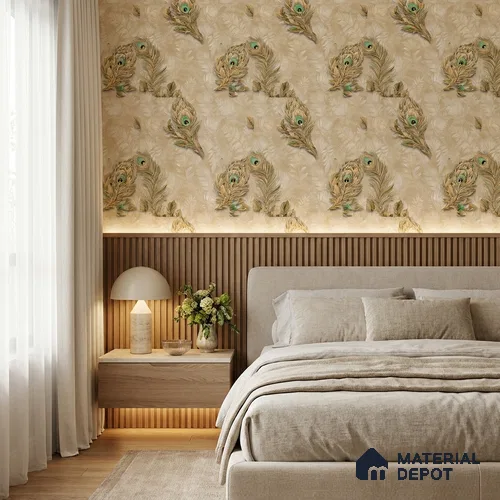 18-555-18 | 10 Meter x 21 Inches Patterned Look Wallpaper - 57.41 Sq. Ft.