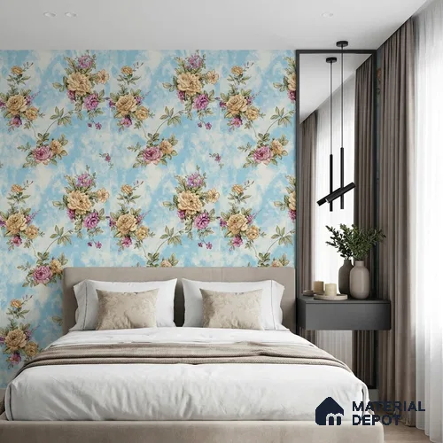 20-555-20 | 10 Meter x 21 Inches Florals Look Wallpaper - 57.41 Sq. Ft.
