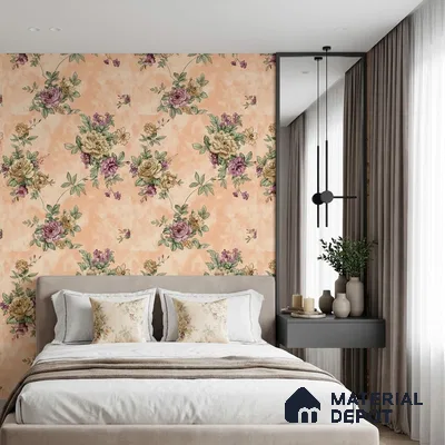 22-555-22 | 10 Meter x 21 Inches Florals Look Wallpaper - 57.41 Sq. Ft.