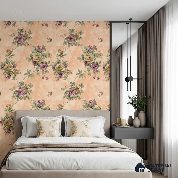 22-555-22 | 10 Meter x 21 Inches Florals Look Wallpaper - 57.41 Sq. Ft.