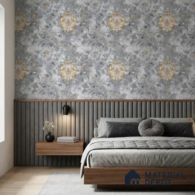 41-555-41 | 10 Meter x 21 Inches Damask Look Wallpaper - 57.41 Sq. Ft.