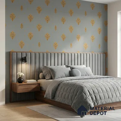 49-555-49 | 10 Meter x 21 Inches Damask Look Wallpaper - 57.41 Sq. Ft.