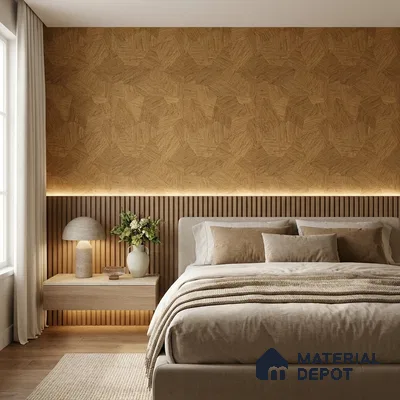 7510-1 | Rust Brown Fractured Plank Wood Patterned Wallpaper - 9.5 Meter x 21 Inch, 55 Sq. Ft.