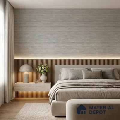 7511-1 | 9.5 Meter x 21 Inch Fabric Look Wallpaper - 55 Sq. Ft.
