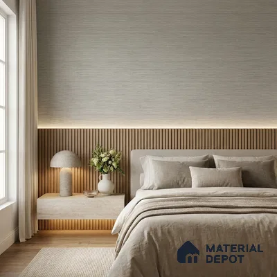 7511-6 | 9.5 Meter x 21 Inch Fabric Look Wallpaper - 55 Sq. Ft.