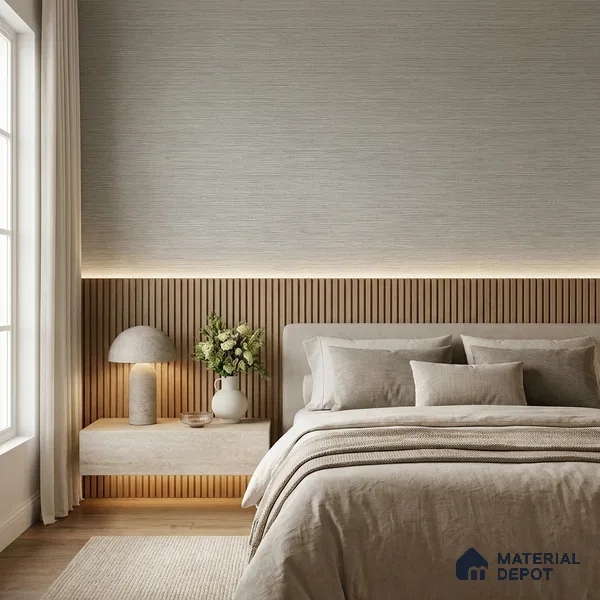 7511-6 | 9.5 Meter x 21 Inch Fabric Look Wallpaper - 55 Sq. Ft.