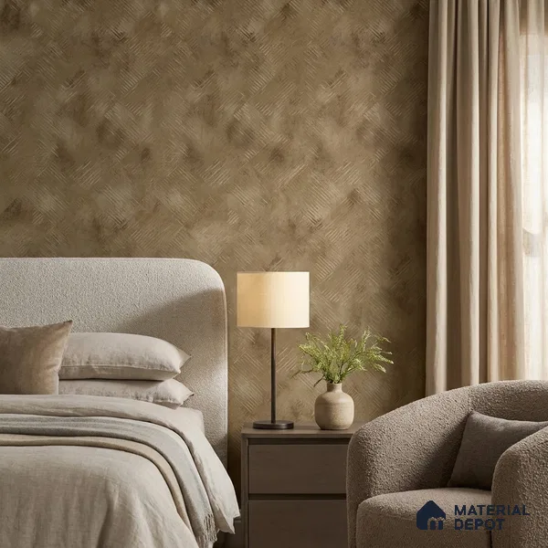 7514-6 | 9.5 Meter x 21 Inch Fabric Look Wallpaper - 55 Sq. Ft.