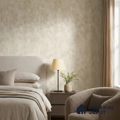 7516-3 | Cream Herringbone Plank Wood Patterned Wallpaper - 9.5 Meter x 21 Inch, 55 Sq. Ft.