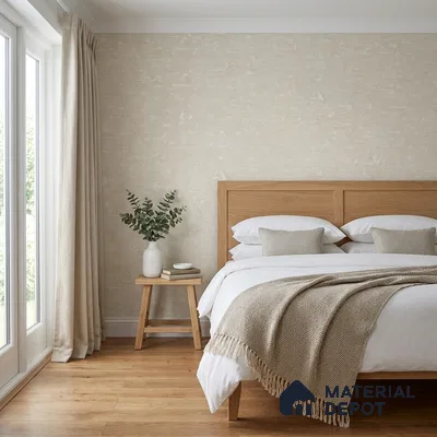 7519-2 | Cream Triangle Facet Patterned Wallpaper - 9.5 Meter x 21 Inch, 55 Sq. Ft.