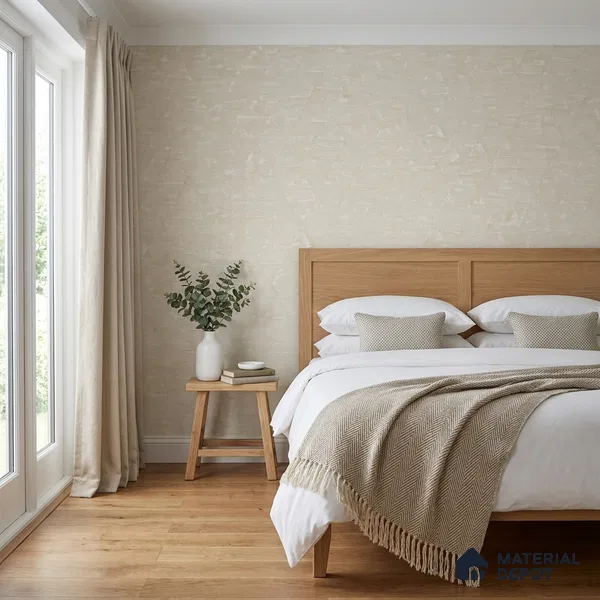 7519-2 | Cream Triangle Facet Patterned Wallpaper - 9.5 Meter x 21 Inch, 55 Sq. Ft.