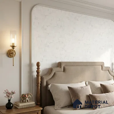 7522-4 | Snow White Faint Brick Texture Patterned Wallpaper - 9.5 Meter x 21 Inch, 55 Sq. Ft.
