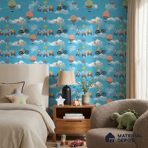 KD4001-4 | 10 Meter x 21 Inches Patterned Look Wallpaper - 57.41 Sq. Ft. | Minimum 15% wastage during installation