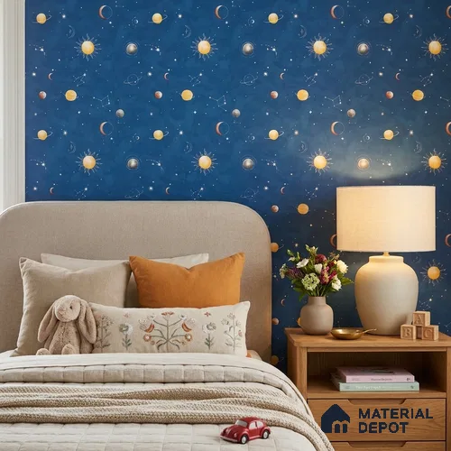 KD4011-3 | 10 Meter x 21 Inches Space Look Wallpaper - 57.41 Sq. Ft. | Minimum 15% wastage during installation